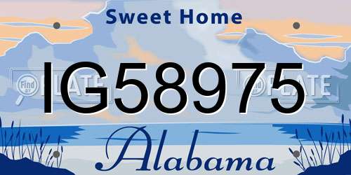IG58975 Alabama License Plate