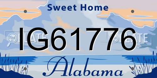 IG61776 Alabama License Plate