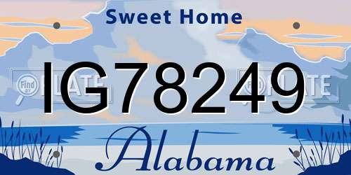 IG78249 Alabama License Plate
