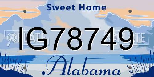 IG78749 Alabama License Plate