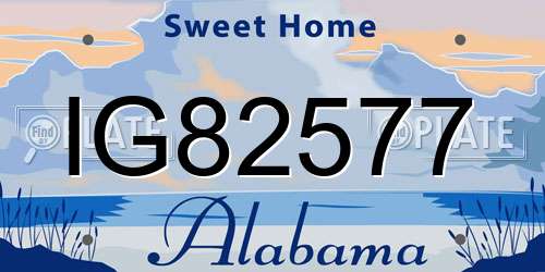 IG82577 Alabama License Plate