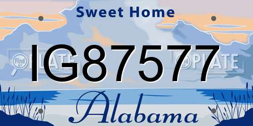 IG87577 Alabama License Plate
