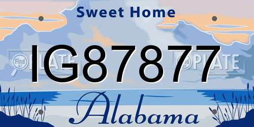 IG87877 Alabama License Plate