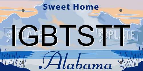 IGBTSTT Alabama License Plate