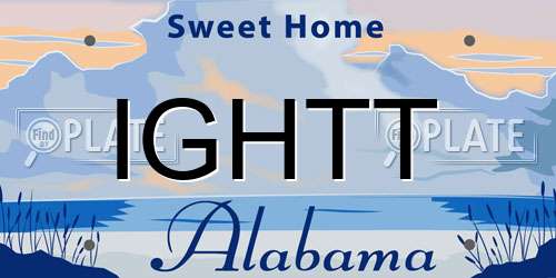 IGHTT Alabama License Plate