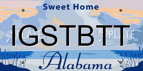IGSTBTT Alabama License Plate