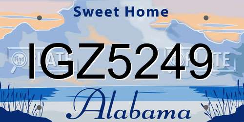 IGZ5249 Alabama License Plate