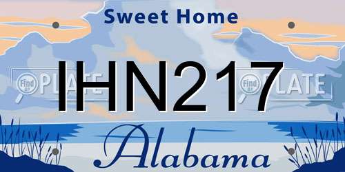 IHN217 Alabama License Plate