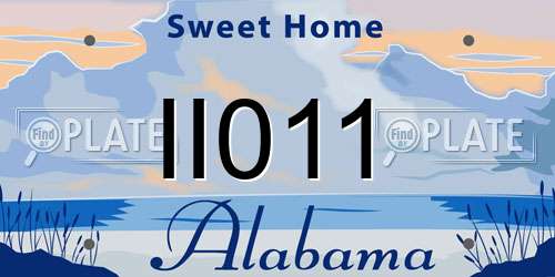 II011 Alabama License Plate