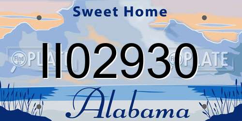 II02930 Alabama License Plate
