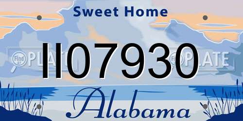 II07930 Alabama License Plate