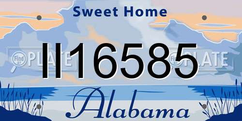 II16585 Alabama License Plate