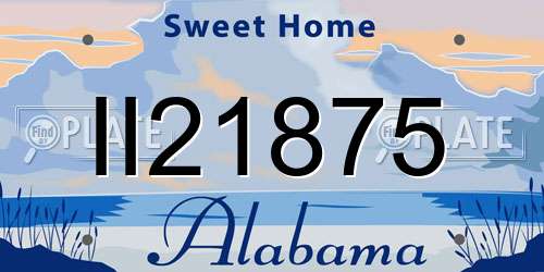 II21875 Alabama License Plate