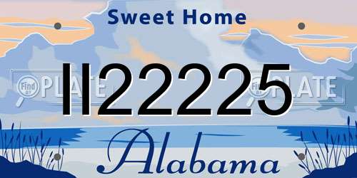 II22225 Alabama License Plate