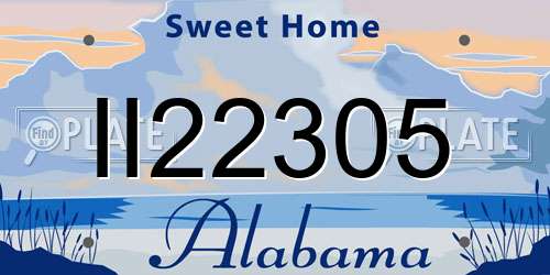 II22305 Alabama License Plate