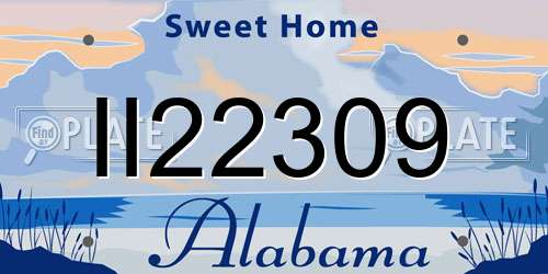 II22309 Alabama License Plate