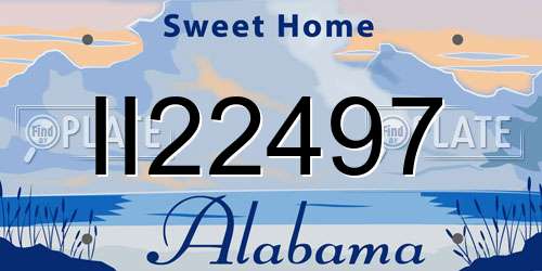 II22497 Alabama License Plate