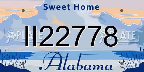 II22778 Alabama License Plate