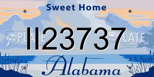 II23737 Alabama License Plate