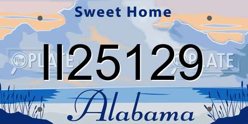 II25129 Alabama License Plate