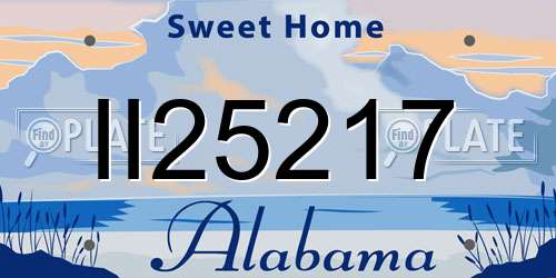 II25217 Alabama License Plate