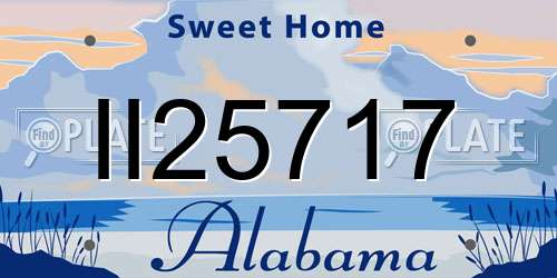 II25717 Alabama License Plate
