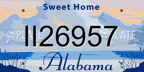 II26957 Alabama License Plate