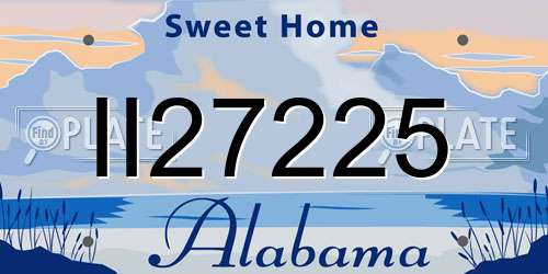 II27225 Alabama License Plate