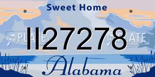 II27278 Alabama License Plate