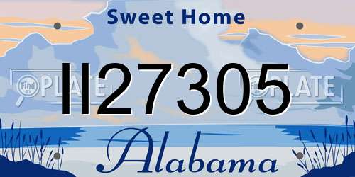 II27305 Alabama License Plate
