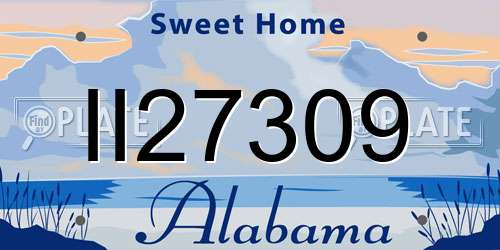II27309 Alabama License Plate