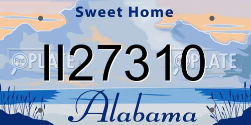 II27310 Alabama License Plate