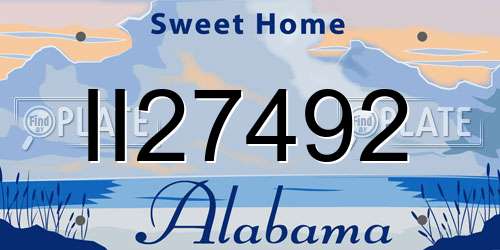 II27492 Alabama License Plate