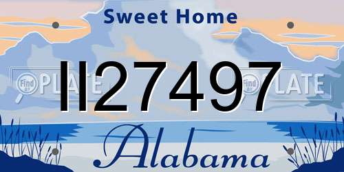 II27497 Alabama License Plate