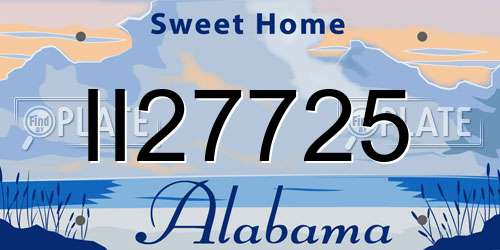 II27725 Alabama License Plate