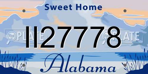 II27778 Alabama License Plate