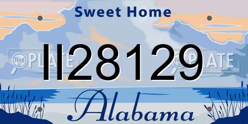 II28129 Alabama License Plate