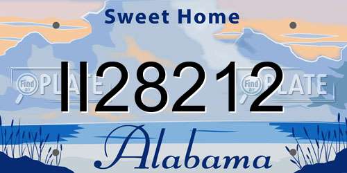 II28212 Alabama License Plate