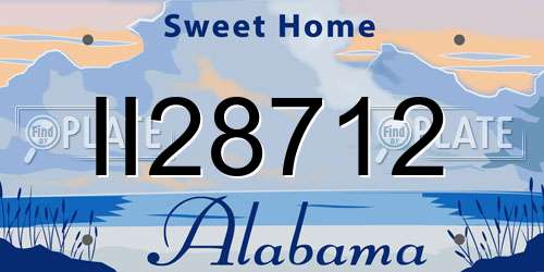 II28712 Alabama License Plate