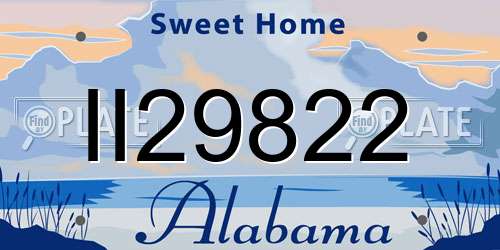 II29822 Alabama License Plate