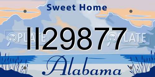 II29877 Alabama License Plate