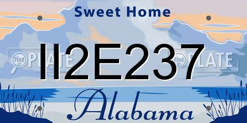 II2E237 Alabama License Plate