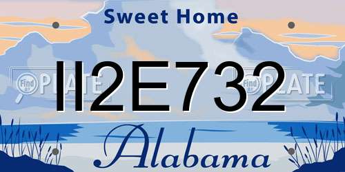 II2E732 Alabama License Plate