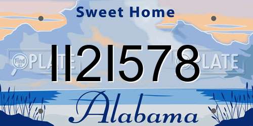 II2I578 Alabama License Plate
