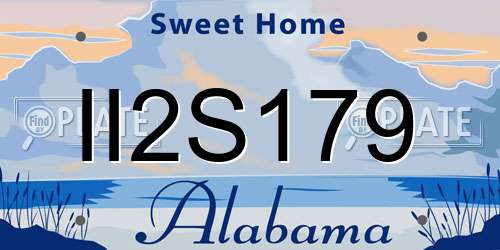 II2S179 Alabama License Plate