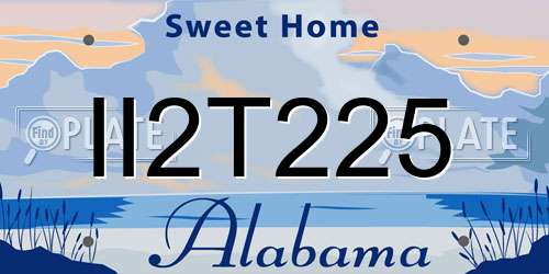 II2T225 Alabama License Plate