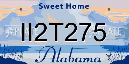 II2T275 Alabama License Plate