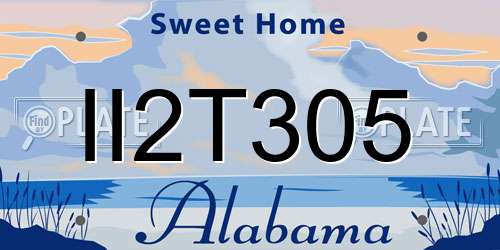 II2T305 Alabama License Plate