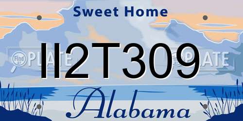 II2T309 Alabama License Plate
