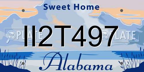 II2T497 Alabama License Plate